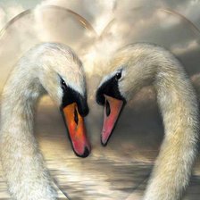 Схема вышивки «лебединая верность»