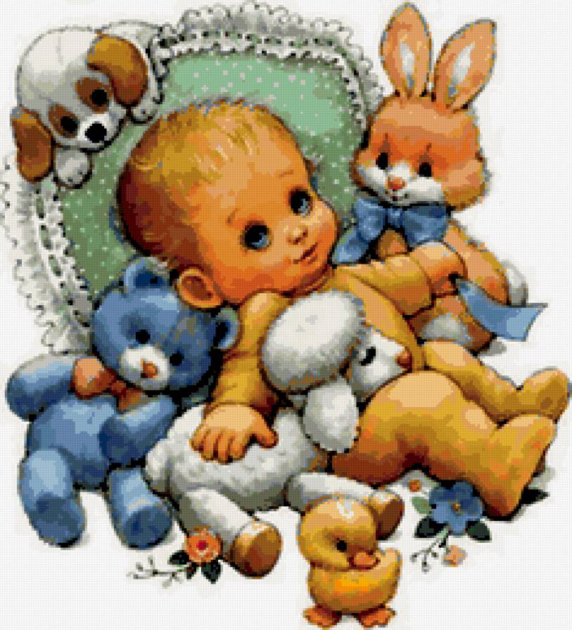 Детская подушечка - детишкам - предпросмотр