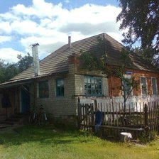 Схема вышивки «домик в деревне»