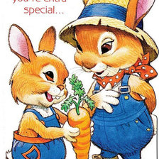 Схема вышивки «Кролики»