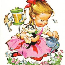 Схема вышивки «Сама садик я садила.»