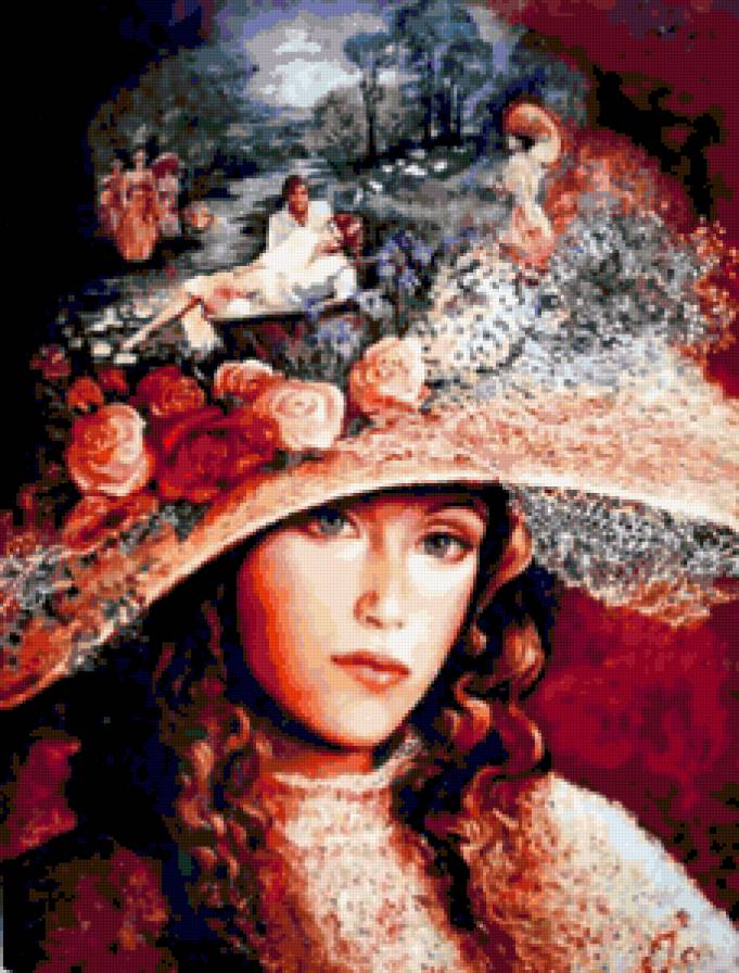 девушка в шляпе - девушка - предпросмотр