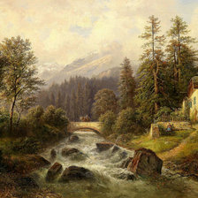 Схема вышивки «пейзаж»