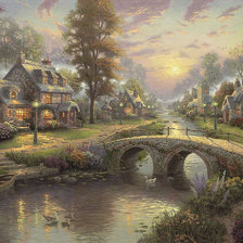 Схема вышивки «домики»