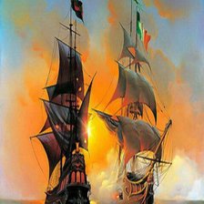 Схема вышивки «парусники»