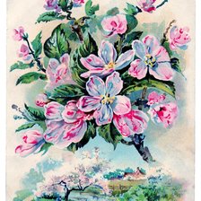 Схема вышивки «яблоневый цвет»