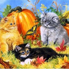 Схема вышивки «котята»