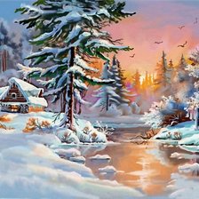 Схема вышивки «в снегах»