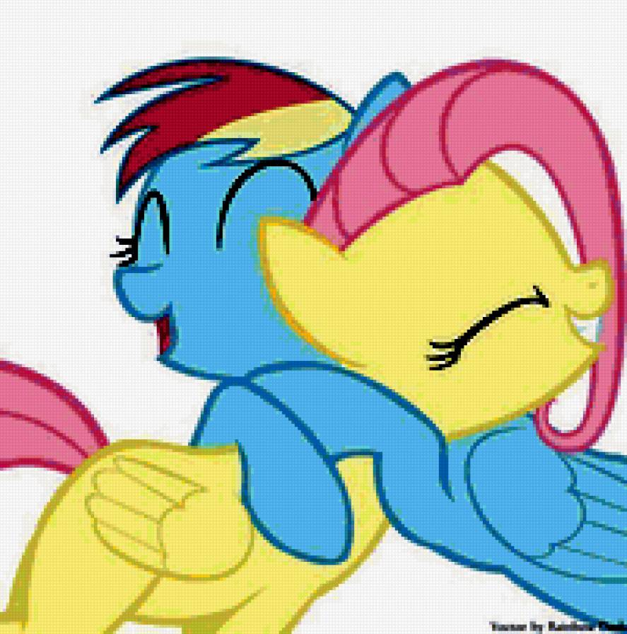 Fluttershy and Rainbow Dash - fluttershy, mlp, my little pony, rainbow dash - предпросмотр