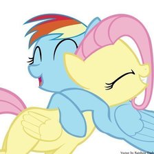 Схема вышивки «Fluttershy and Rainbow Dash»