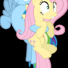 Схема вышивки «Fluttershy and Rainbow Dash»