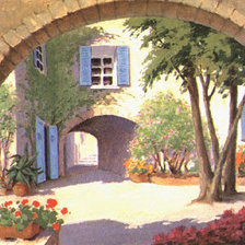 Схема вышивки «Тихая улочка»