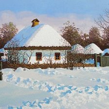 Схема вышивки «зима»