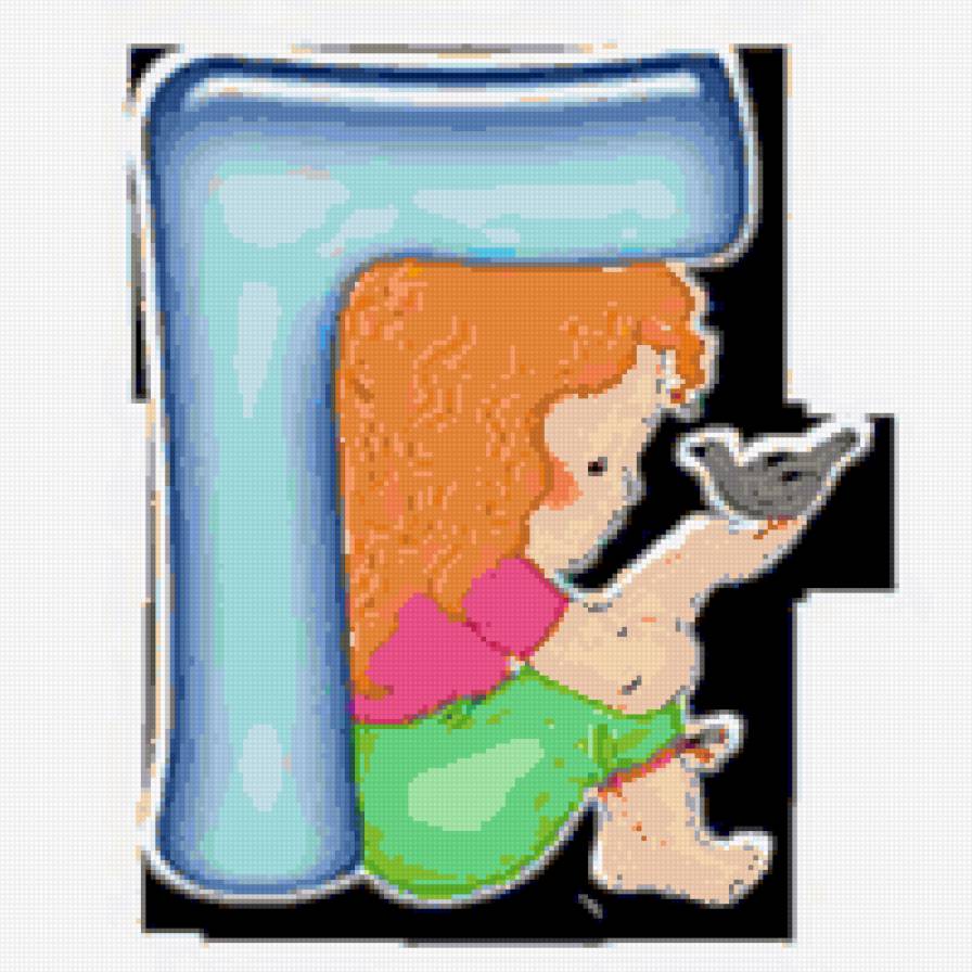 Серия "АЗБУКА" - Г - вышиваем для малышей, азбука в картинках - предпросмотр