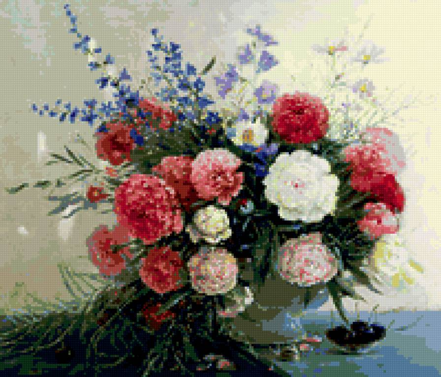 Натюрморт с маслинами - натюрморт, цветы, кухонная тема - предпросмотр