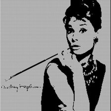 Схема вышивки «ЛЕДИ С СИГАРЕТОЙ»