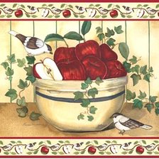 Схема вышивки «Натюрморт с яблочками»