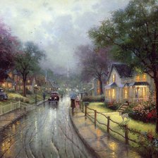 Схема вышивки «Под дождем»