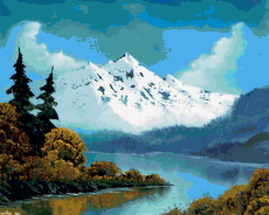 Снежные вершины - лес, горы, снег - предпросмотр