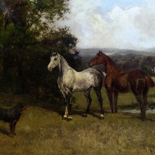 Схема вышивки «Лошади»