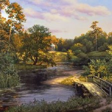 Схема вышивки «Тихая речка»