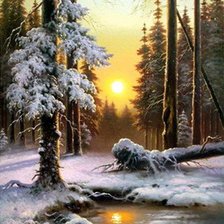 Схема вышивки «зимний пейзаж»