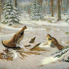 Схема вышивки «Птицы»