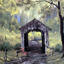 Схема вышивки «Старый мост.»