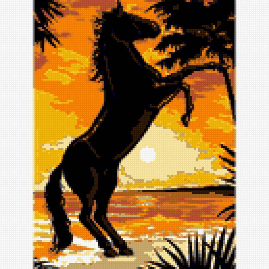 Конь на закате - предпросмотр