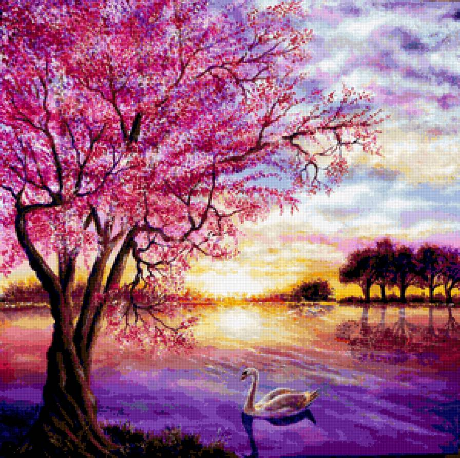 сиреневый рассвет - предпросмотр