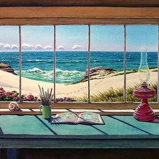 Схема вышивки «в окне»