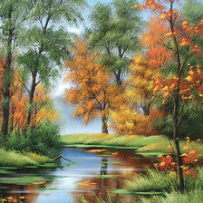 Схема вышивки «пейзаж»