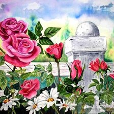 Схема вышивки «розы»