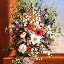 Схема вышивки «цветы»