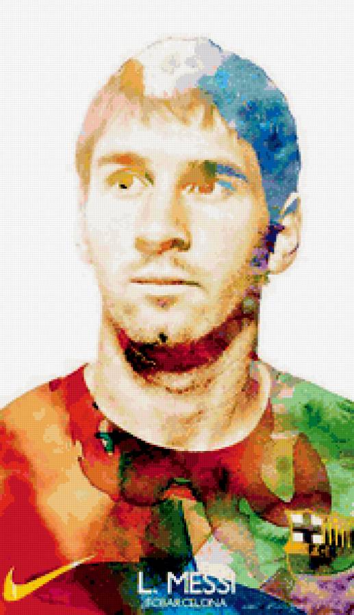 Месси акварелька - лионель, месси, фк барселона, 10, футбол - предпросмотр