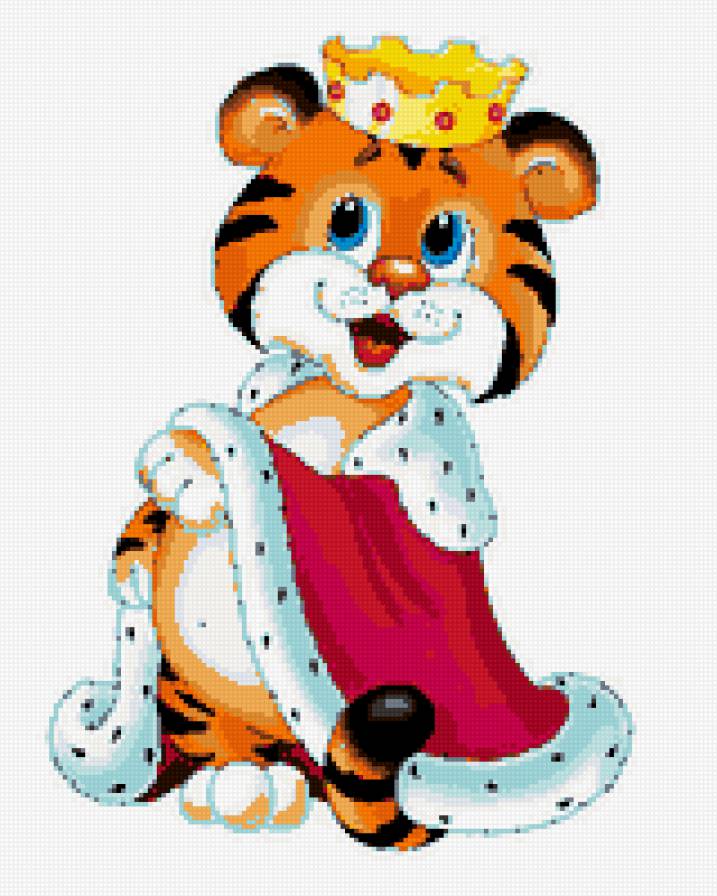 Тигруша - детский мотив, вышивка, мультяшные герои - предпросмотр