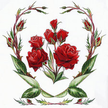 Схема вышивки «розы»