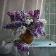 Схема вышивки «сирень»