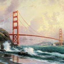 Схема вышивки «Мост Золотые ворота»