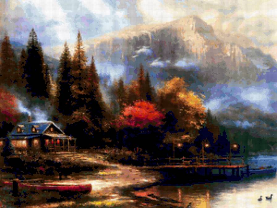 Окончание идеального дня III - фэнтези, карти, цветы, живопись, девушка, красота женщины, дети - предпросмотр