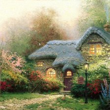 Схема вышивки «Вересковый домик»