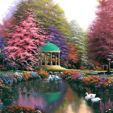 Схема вышивки «пейзаж»