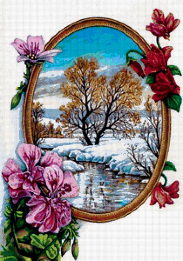 старые открытки - весна, открытка, времена года, ретро, цветы, природа, пейзаж - предпросмотр