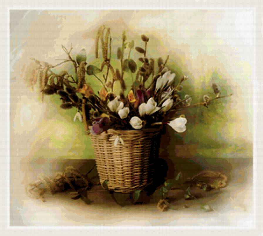 №353736 - букет, цветы, корзина, натюрморт - предпросмотр