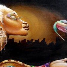 Схема вышивки «Африканская  девушка»