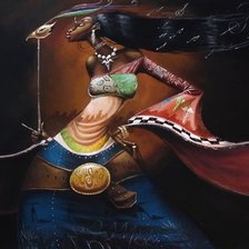 Схема вышивки «Африканская  девушка»