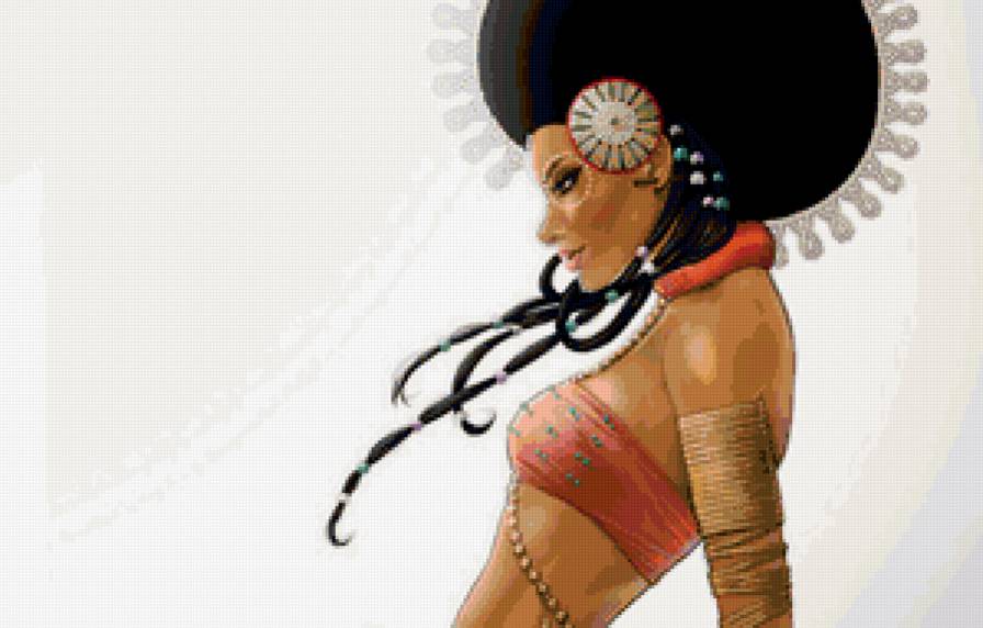 Африканская  девушка - предпросмотр