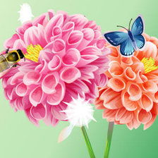 Схема вышивки «георгины»