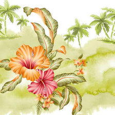 Схема вышивки «гибискус»