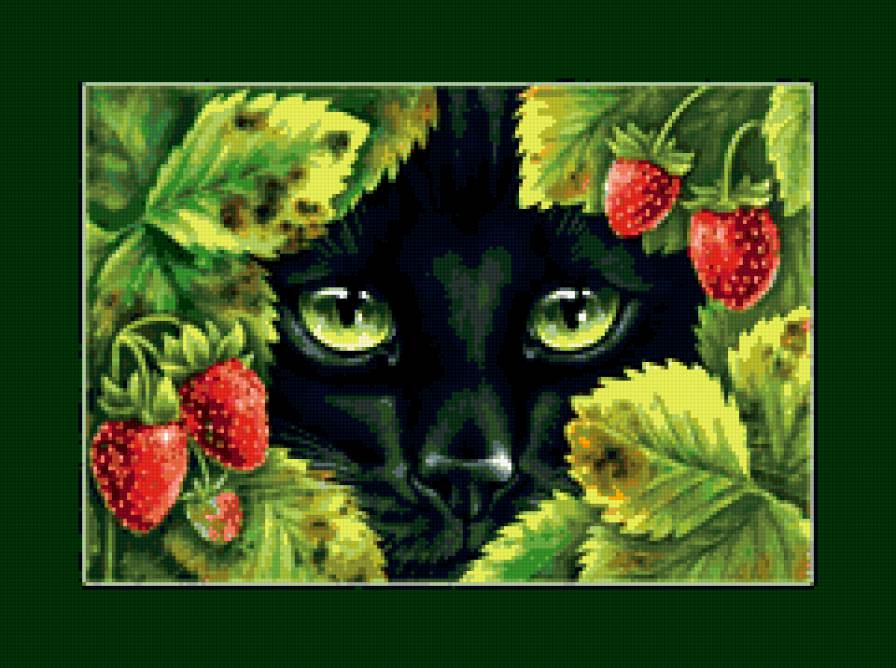 черный кот - животные - предпросмотр